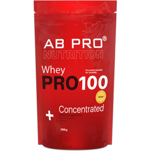 Протеин AB PRO PRO 100 Whey Concentrated 1000 g /27 servings/ Клубника