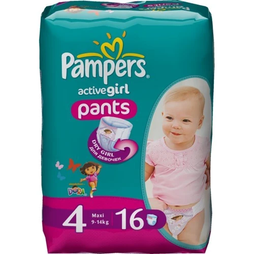 PAMPERS Active Girl Maxi (9-14 кг) Мікро Упаковка 16 шт.
