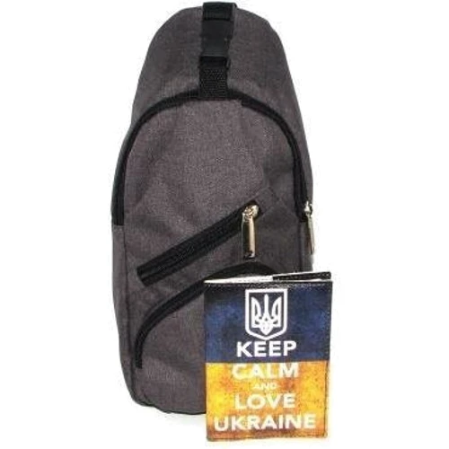 Чоловіча сумка-слінг DNK Leather сіра (DNK-JOKER№2-BAG-10): Тип ручки Плечевой ремень, Без ручки