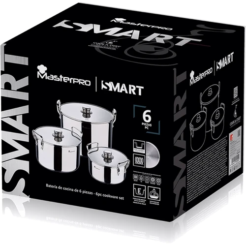 Набір каструль із кришками MasterPro Smart BGMP-2145 3.14/6.5/11.6 л 6 предметів (00000025299) фото 6