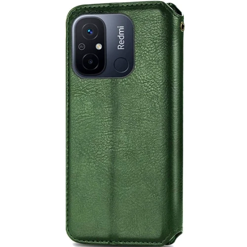 Чохол для телефона Mobile Case Getman Cubic Green для Xiaomi Redmi 12C: Матеріал искусcтвенная кожа и термополиуретан