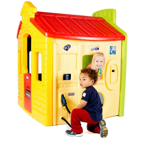 Игровой домик Little Tikes - Супергородок (спортплощадка, школа, магазин, заправка): Цвет желтый
