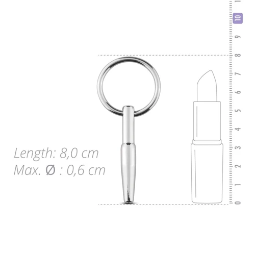 Полый уретральный стимулятор Sinner Gear Unbendable - Hollow Penis Plug (длина 4 см, диаметр 8 мм)