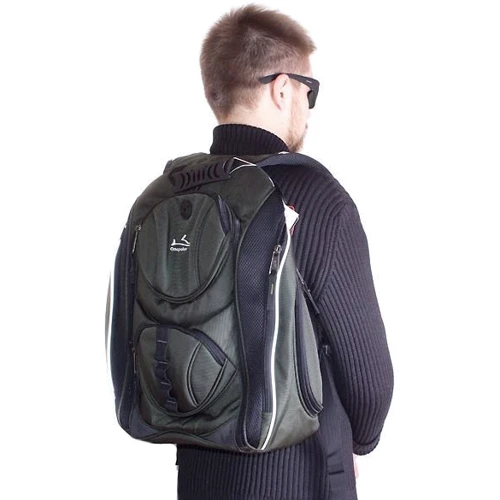 Чоловік рюкзак Onepolar чорний (W1327-green): Фактура Ткана