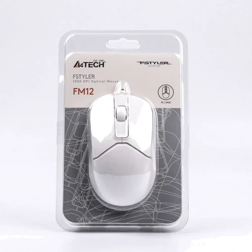 Мишка A4Tech FM12 USB White: Максимальна роздільна здатність сенсора, dpi 1200