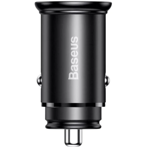 Зарядное устройство Baseus Car Charger USB+USB-C Circular Metal 30W Dark Grey (CCYS-C01)