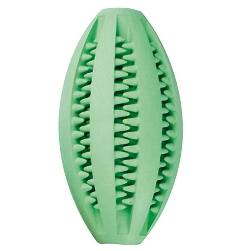 Игрушка для собак Flamingo RUGBY WITH MINT овальный мяч с зубцами и запахом мяты резина 11.5х6.5 см