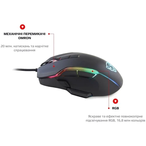 Мишка Motospeed V90 Black (mtv90b): Ергономіка для правої руки