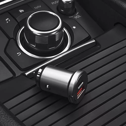 Зарядное устройство Proove Car Charger USB-C+USB Viraty 45W Silver: Кабель в комплекте отсутствует