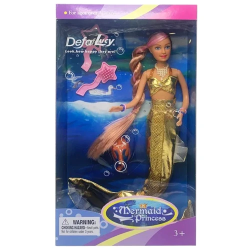 Кукла Bambi DEFA Lucy 20983 Русалка (меняет цвет волос) (Золотой)