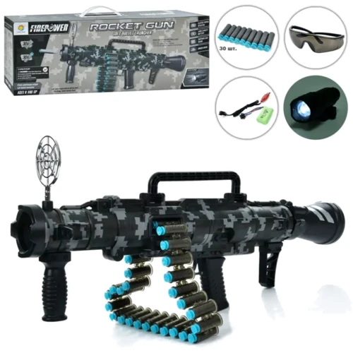 Автомат Lehui Toys з USB заряджанням м'які кулі-присоски 30 шт. (M619-1): Виробник Lehui Toys