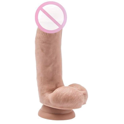 Реалистичный фаллоимитатор с мошонкой Get Real ToyJoy, 12x4 см, телесный