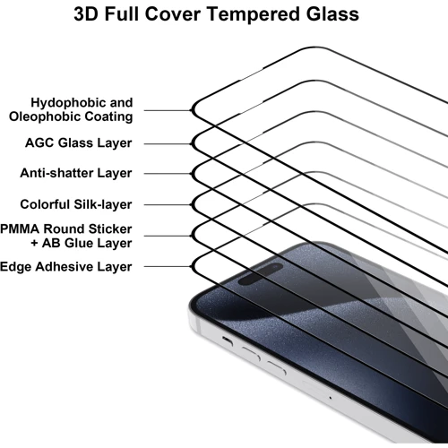 Аксесуар для смартфона Lunatik Premium Tempered Glass 3D Full Cover Black для Google Pixel 8 Pro: Колір чорний