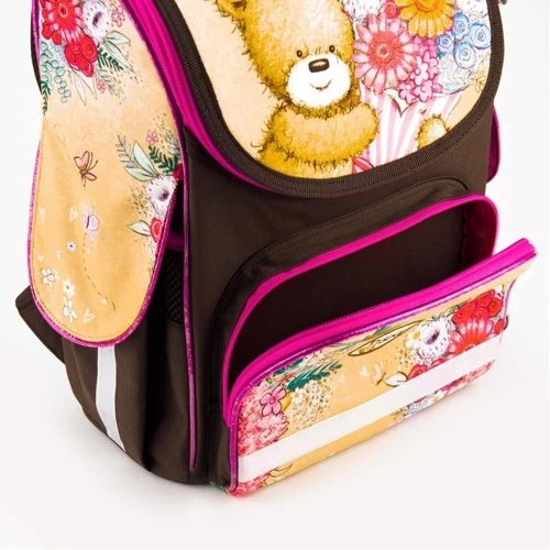 Рюкзак школьный каркасный Kite Popcorn the Bear PO18-501S-2: Спинка Ортопедическая (анатомическая)