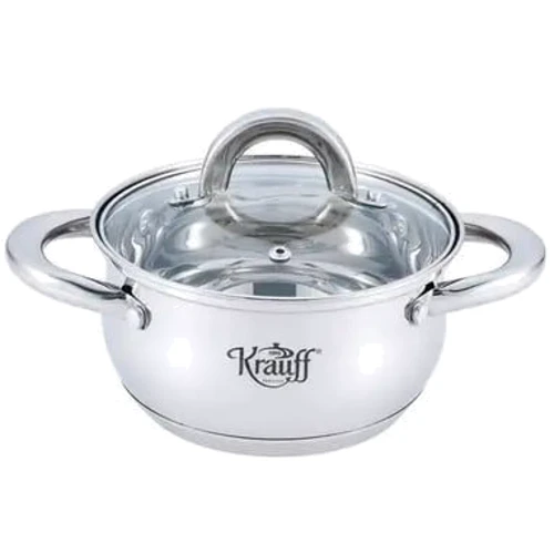 Кастрюля Krauff 1.5 л со стеклянной крышкой 16 см (25914)