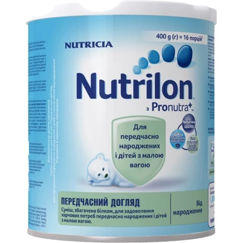 Nutrilon молочная смесь Преждевременный уход 400 г: Свойства Питание для недоношенных
