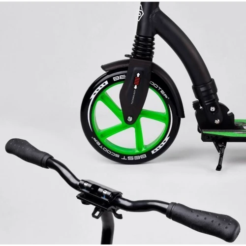 Самокат алюминиевый Best Scooter зеленый (52266): Количество колес 2