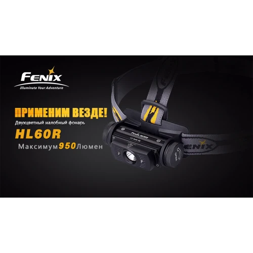 Фонарь туристический Fenix HL60R Cree XM-L2 U2 Neutral White LED: Вес, г 121