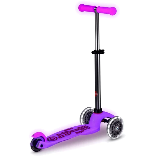 Самокат Micro серии Mini Deluxe Glow LED Морозный розовый (MMD217): Тип колес литые