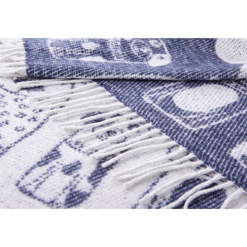 Плед Love You Собаки 140х200 хлопок синий