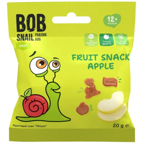 Фруктовий снек Улитка Боб Fruit Snack Яблуко 20 г (1740850)