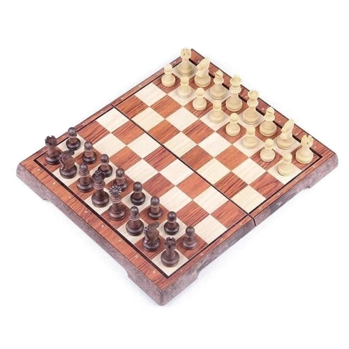 Магнитные шахматы UB Chess magnetic wood-plastic, под дерево, 28x16.5 см (3020L): Производитель UB