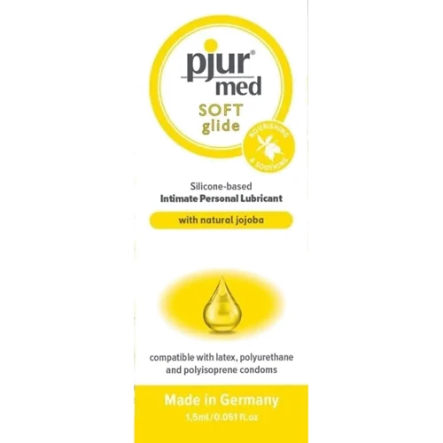 Пробник силиконовой смазки pjur MED Soft glide 1.5 мл с маслом жожоба для очень сухой и чувствительной кожи