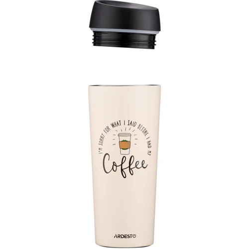 Термокружка Ardesto Coffee Time 450 мл бежевая (AR2645C): Назначение Для офиса, Для дома