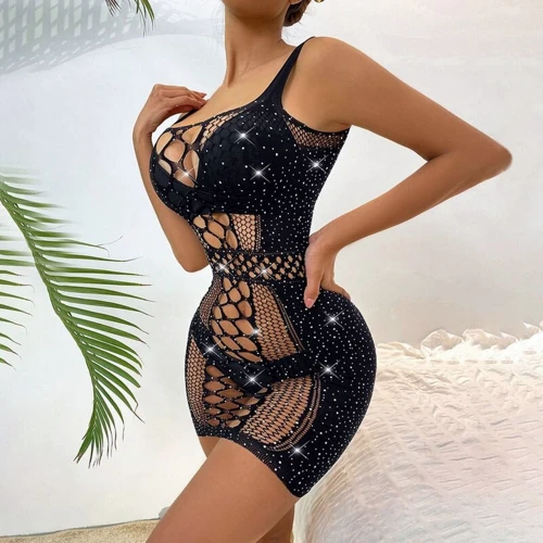 Пеньюар-сетка NDS 9037 Вlack One Size (23761)
