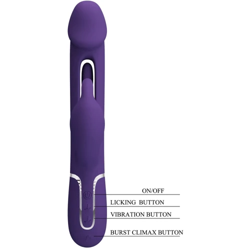 Вибратор 3в1 LYBAILE Pretty Love Twinkled Tenderness Kampas Dark Purple (BW-500025-2)