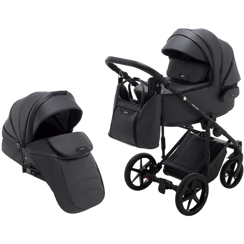 Коляска 2 в 1 Adamex Porto Light Экокожа SA-5 графит (625716)