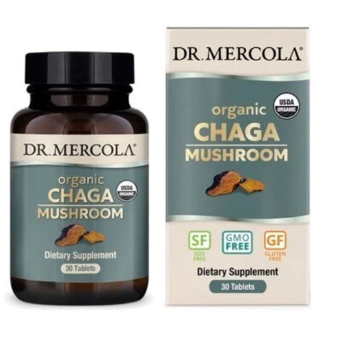 Dr. Mercola Organic Chaga mushroom Органический гриб Чага 30 таблеток
