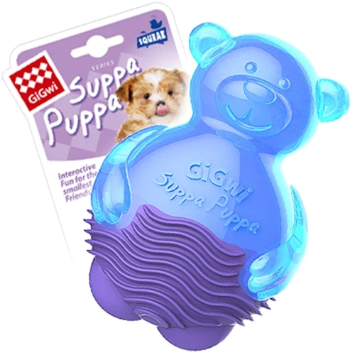 Игрушка для собак Мишка с пищалкой GiGwi Suppa Puppa синий 9 см (75035): Производитель GiGwi