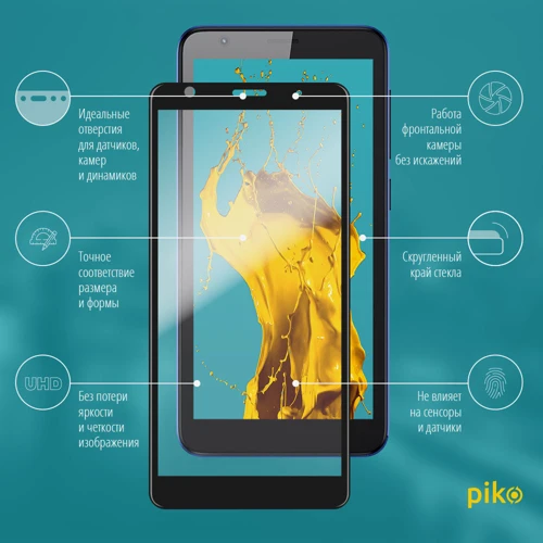 Аксесуар для смартфона Piko Tempered Glass Full Glue Black for ZTE Blade L8: Сумісність ZTE Blade L8