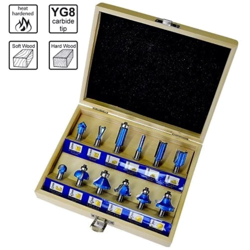 Набор фрез по дереву S&R Meister 12 шт. (216900012)