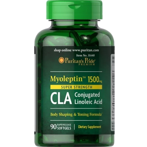 Puritan's Pride MyoLeptin CLA 1 500 mg кон'юговані лінолева кислота 90 гелевих капсул