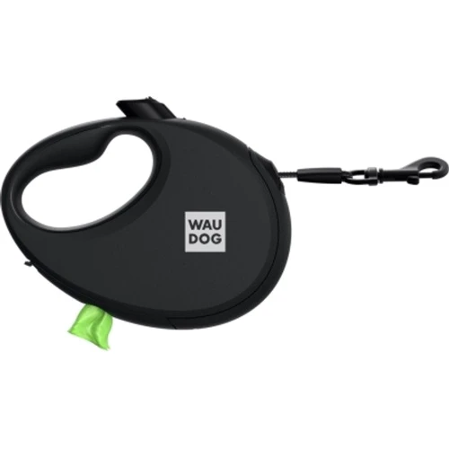 Повідець-рулетка для собак WAUDOG R-leash з контейнером для пакетів S чорний до 12 кг 3 м (26271) фото 5