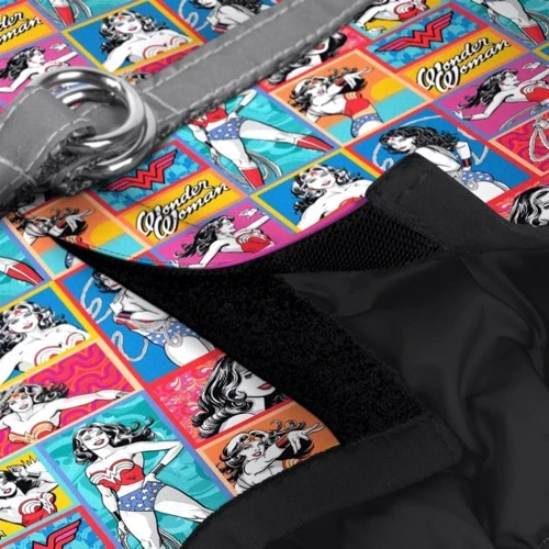 Шлея для собак мягкая WAUDOG Clothes c QR паспортом рисунок Чудо-женщина комикс S1 обхват груди 40-45 см обхват шеи 29-31 см (1011-4009) фото 2