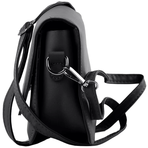Женская сумка почтальонка Valiria Fashion черная (5DETAA6128-black): Тип ручки Со съемным ремнем, Плечевой ремень, Без ручки