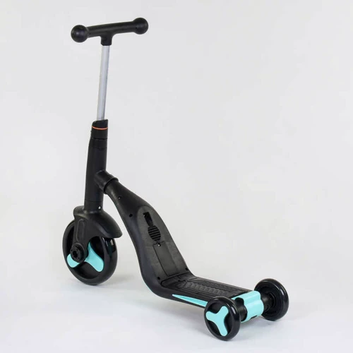 Самокат детский 3в1 Best Scooter с PU колёсами (свет+музыка) -Turquoise (80457): Тип тормоза ножной