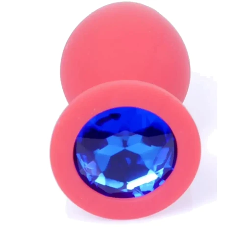 Анальная пробка Boss Series - Jewellery Red Silicon PLUG Medium Blue (BS6400084)