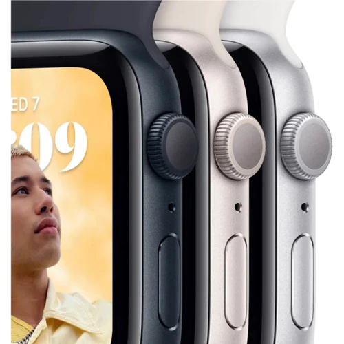 Apple Watch SE 2 40mm GPS Silver Aluminum Case with White Sport Band (MNJV3): Экран OLED LTPO (1000 кд/м²) с технологиями Retina / 324x394 пикселей / защитное стекло Ion-X повышенной п
