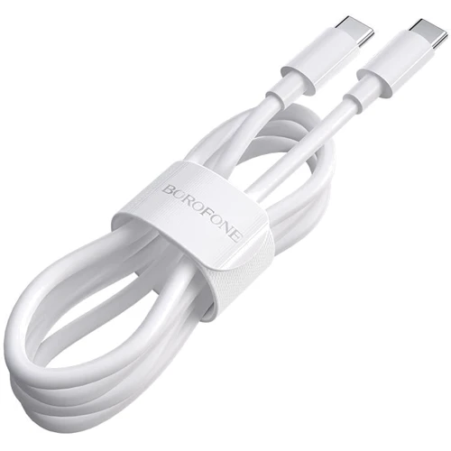 Кабель Borofone USB-C to USB-C High-Energy 100W 2m White (BX44): Тип USB-C - USB-C
