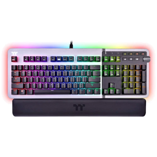 Клавиатура Thermaltake ARGENT K5 RGB Gaming Keyboard Cherry MX Speed Silver (GKB-KB5-SSSRUS-01): Подключение проводное