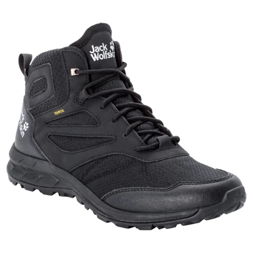 Ботинки Jack Wolfskin Woodland Texapore Mid M 4039201-6000 41.5 черные текстиль демисезон