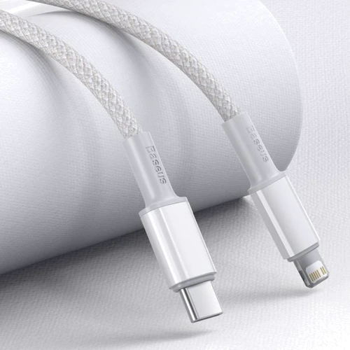 Кабель Baseus Cable USB-C to Lightning PD High Density Braided 20W 1m White (CATLGD-02) фото 9