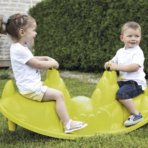 Гойдалка подвійна Smoby Toys Собачки Зелені 115 x 49,5 x 50,7 см, 18 міс. (830201): Тип качалка