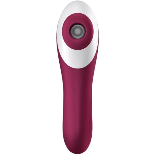Вакуумный стимулятор с вибрацией Satisfyer Dual Crush Wine Red