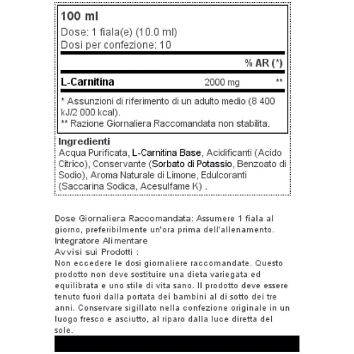 Жиросжигатель Prozis L-Carnitine 2000 20 флаконов Pineapple (пластик): Пол Унисекс