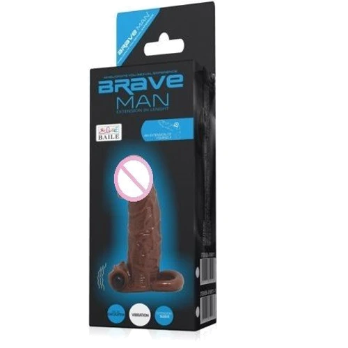 Насадка с вибрацией Brave men BI-016011-1 (телесная)